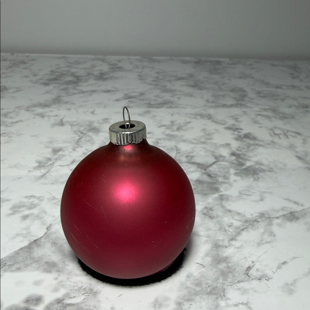 Elegant Red Glass Holiday Ornaments Set of 6 - Picture 6 of 9